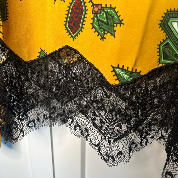 Just Cavalli Boho Paisley Lace Detailed Long Sleeve Blouse Women's Size 44 Large - Picture 2 of 8